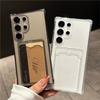 Luxusní pouzdro na karty Peněženka ity Průhledné pouzdro pro Samsung Galaxy S21 S22 S23 S24 Fe Plus S25 Ultra Silikonový nárazuvzdorný kryt