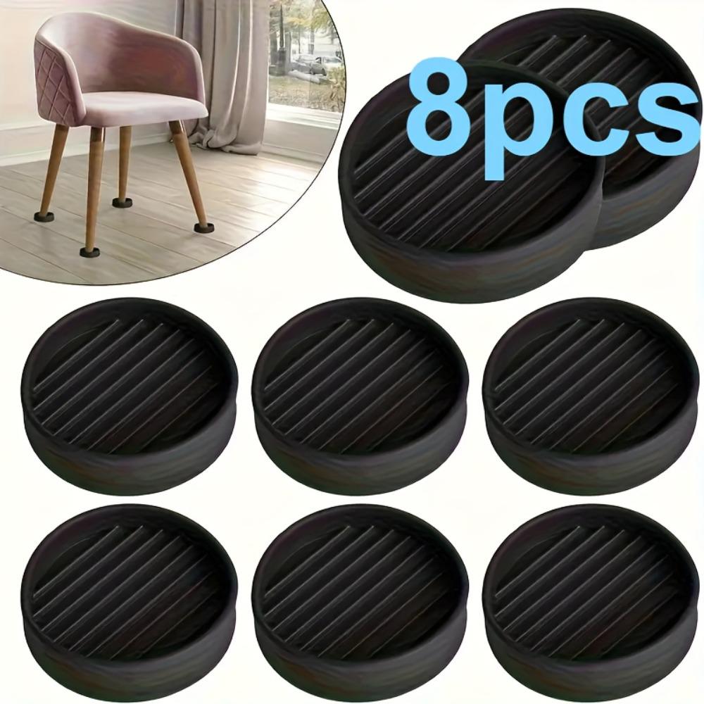 Anti-Slip Design Furniture Coasters Rubber Material Chair Feet Stoppers Anti-Slip Grippers  Sofas 8 PC
