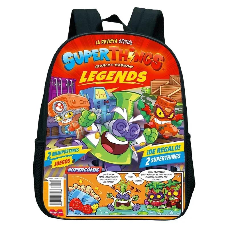 SuperThings Rucksack Kleinkind Cartoon Schultasche Jungen Mädchen Kindergarten Tasche Wasserdicht Kinder Buchtasche 12 Zoll