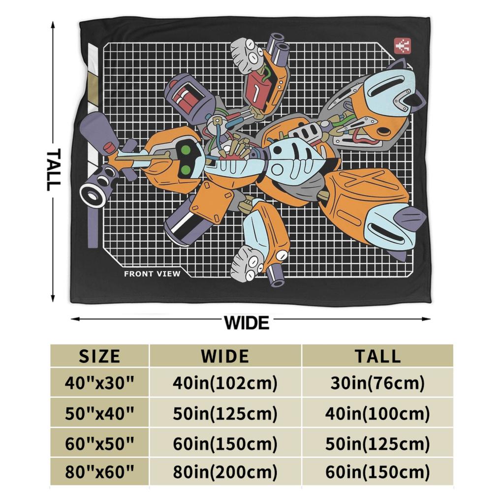 Project Metabee Medabots Blanket Fleece Printed Multi-function Warm Throw Blanket for Home Car Bedspreads