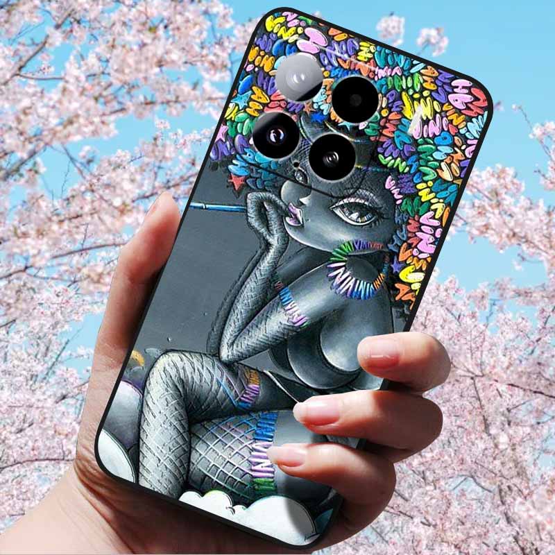 For Xiaomi 15 Pro 5G 6.73"Cases 3D Relief Soft Silicone Cover Retro Embossed for Xiaomi 15 5G Phone Mi 15pro 15 3D Soft TPU Case