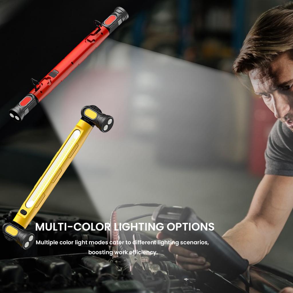 Super Bright Magnetic Work Light Built-in 5200mAh Rechargeable Battery Underhood Work Lamp Bar For Car Repair Outdoor Lighting