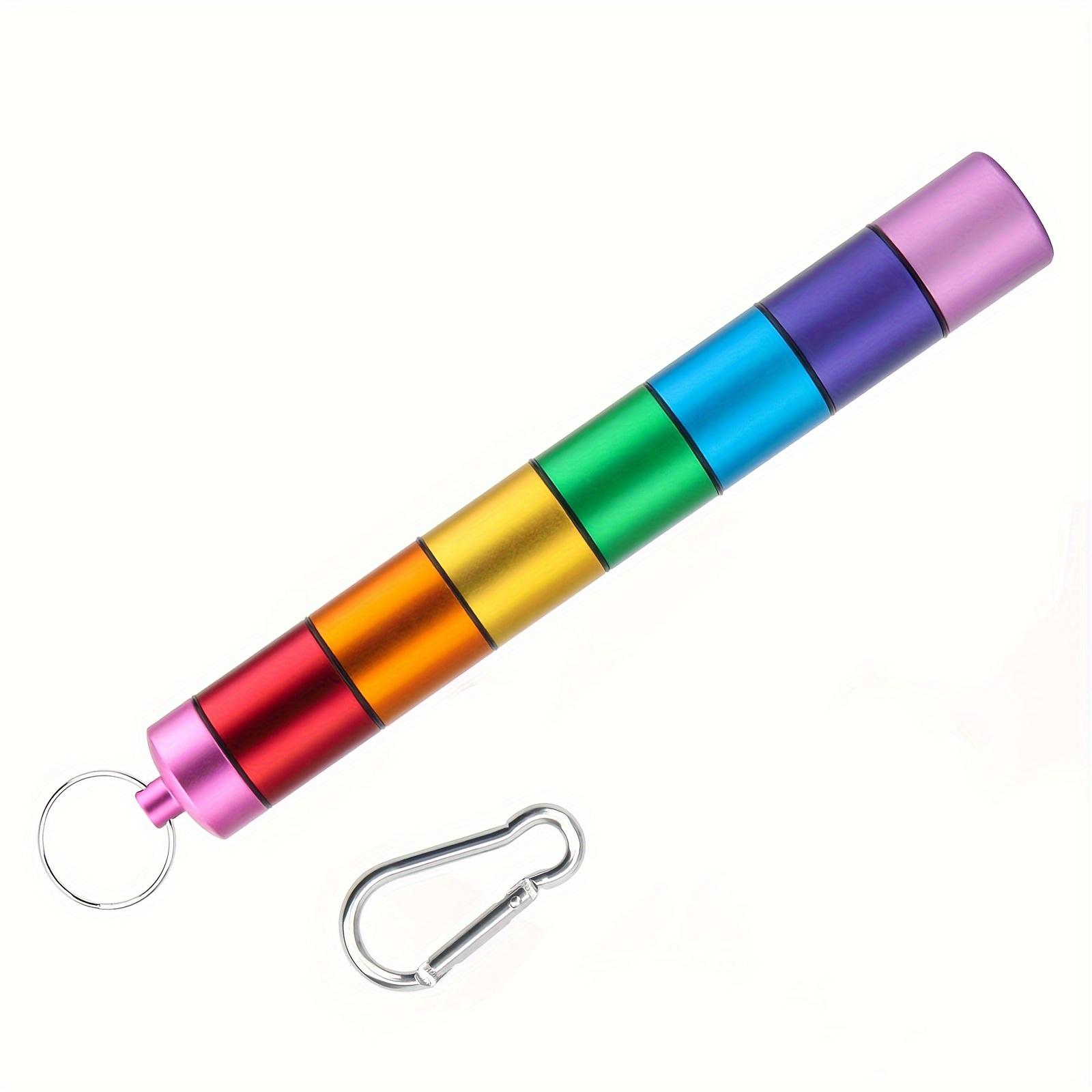 

Small Portable Pill Case Keychain, Waterproof Metal Pill Holder Tube Mini Pill Organizer Weekly Pocket Pill Boxes