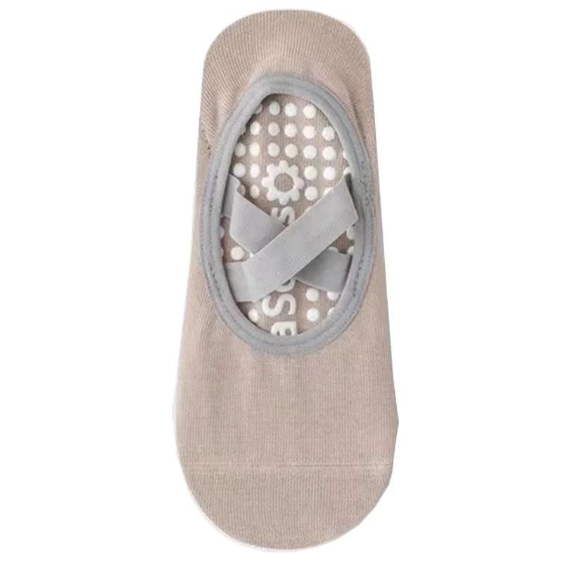 Breathable Towel Bottom Yoga Socks Women Silicone Non-Slip Bandage Pilates Sock Ladies Ballet Dance Fitness Workout Cotton Socks