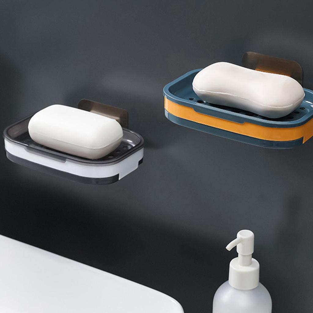 Soap Holder Without Drilling Bathroom Soap Dish With Drain Water Wall Soap Dish Organizer Bathroom Accessories