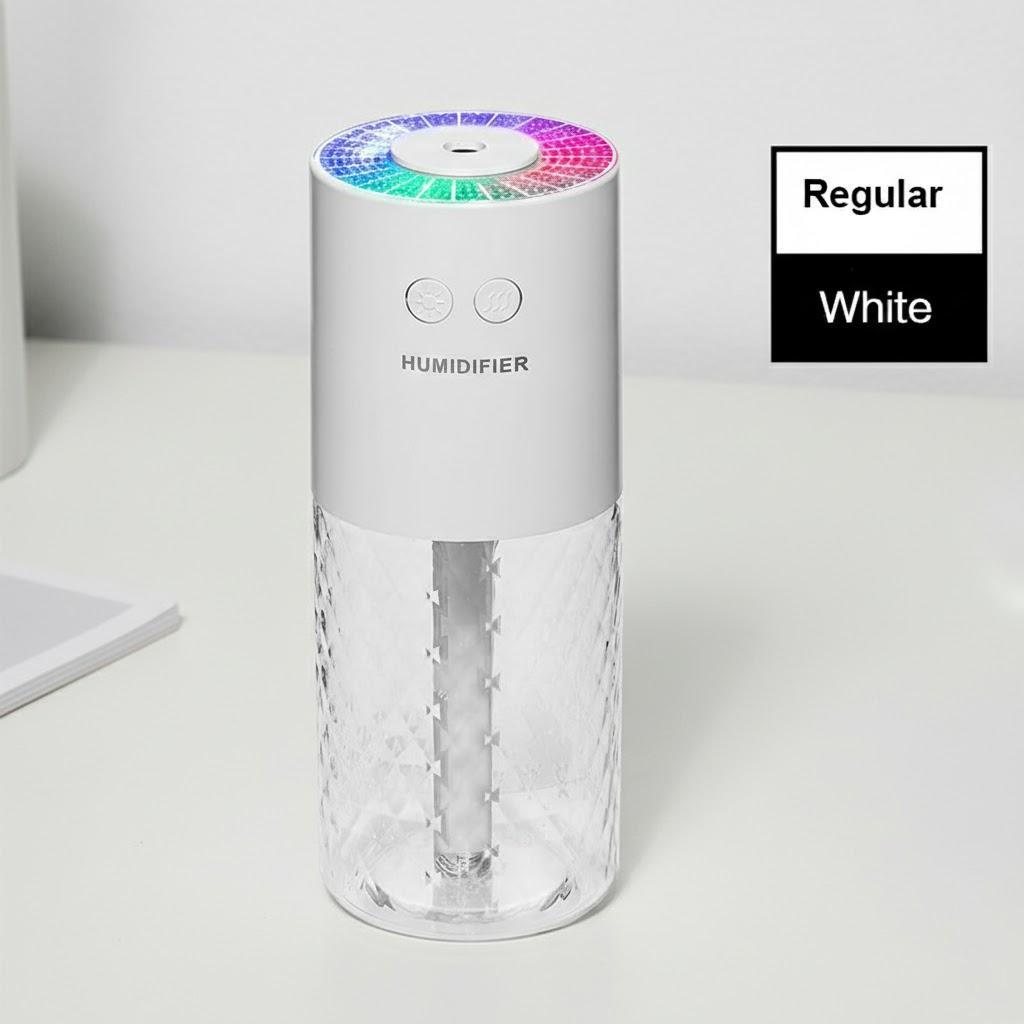 

Portable Car Air Humidifier Aroma Crystal Projection Lamp Essential Oil Diffuser Home Use Vehicle Air Freshener белый