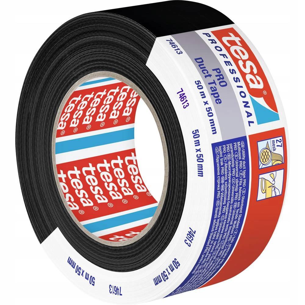 Tesa Duct Tape Taśma Naprawcza Wodoodporna Materiałowa 50M X 50Mm Czarna