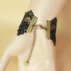 Bracelet Bague Bijoux Dentelle Cristal Rose Noir Vintage Gothique GS126