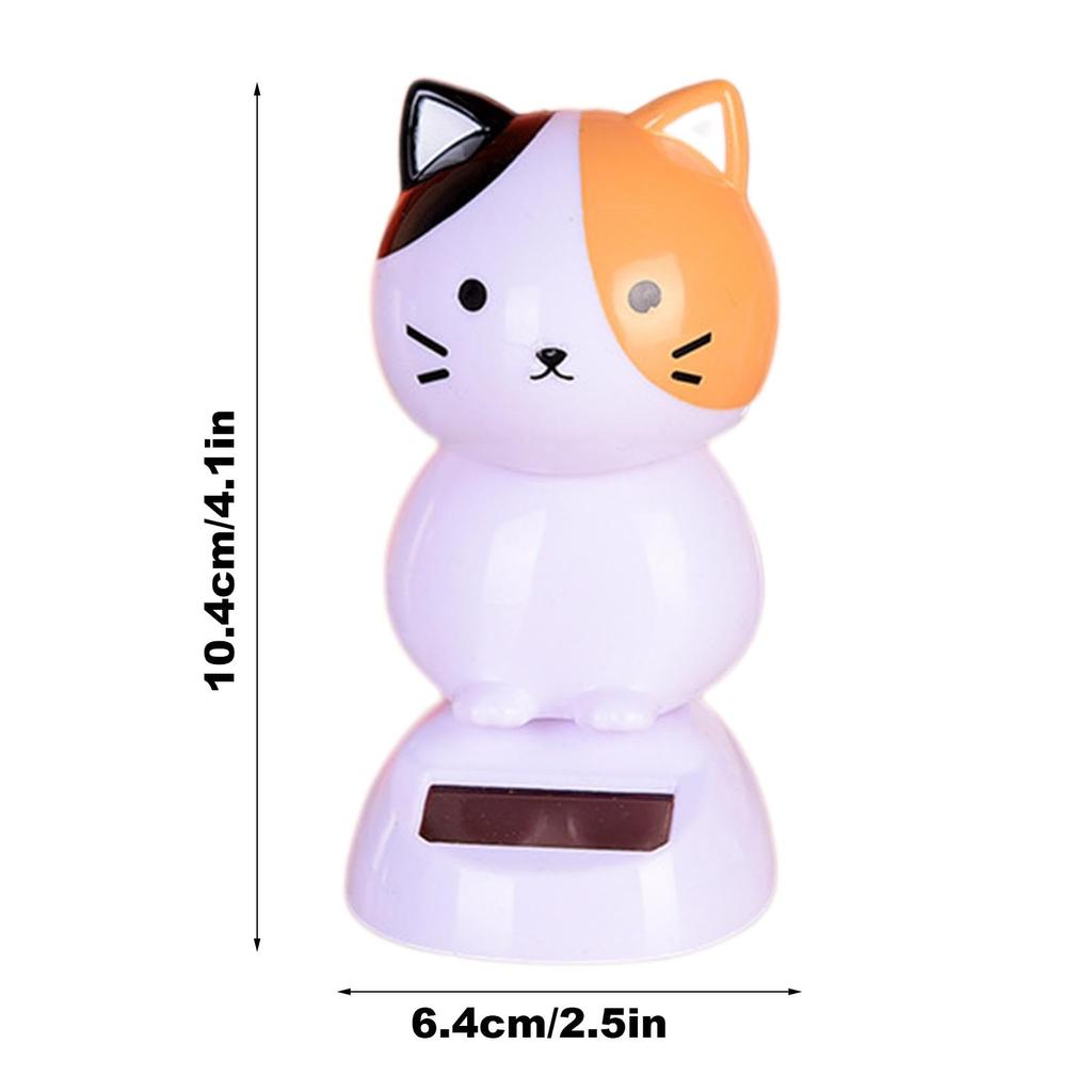 Cat Car Dashboard Decoration, Solar Bobblehead Cat, Cat Swinging Decoration - Cat Solar Bobblehead