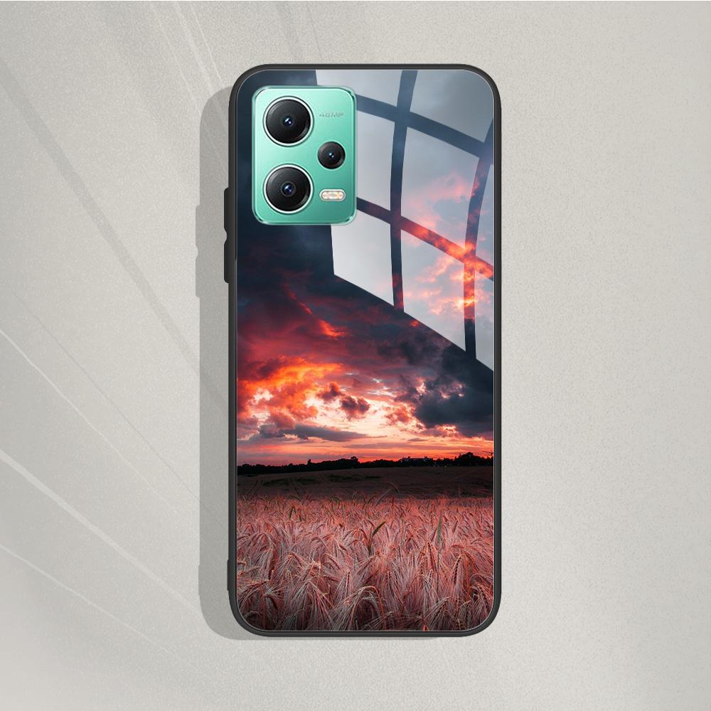 Gehärtetes Glas Handyhülle Für Xiaomi Poco X5 Pro 5G Rückseite Für Xiomi Poco X5 Pro X5pro Hülle Silikon Handy Schutzhüllen