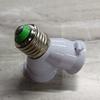 2 In 1 E27 Socket Splitter Adapter Dual Heads Lamp Holder Heat Resistant Light Bulb Converter Flame Retardant for Home Use