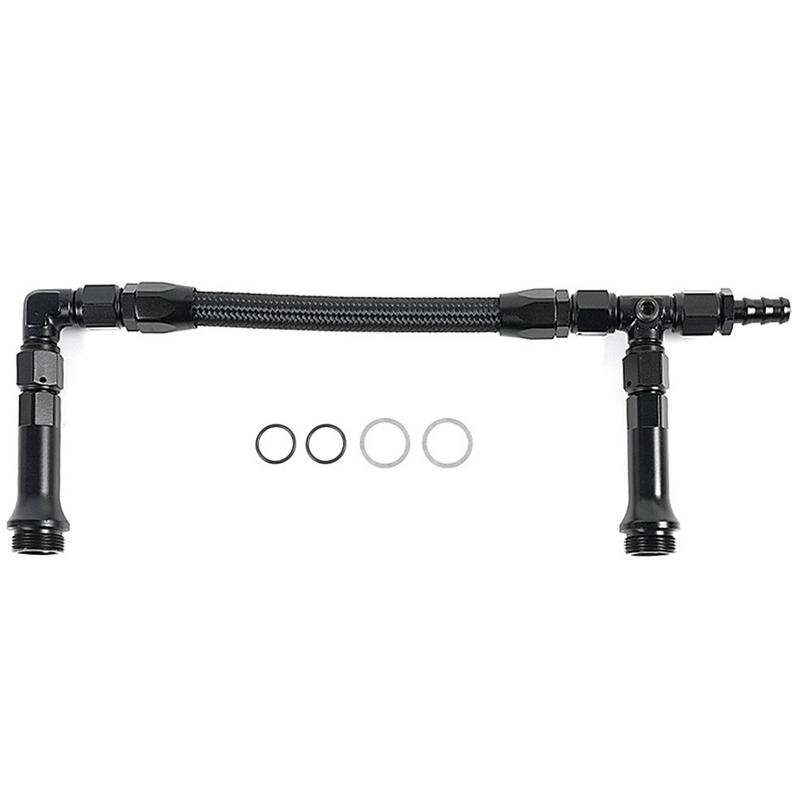 Carb Oil Feed Line An6 Feed Oil Line Aluminum Alloy Oil Line With Pressure Gauge 6 An Inlet Oil Line Kit