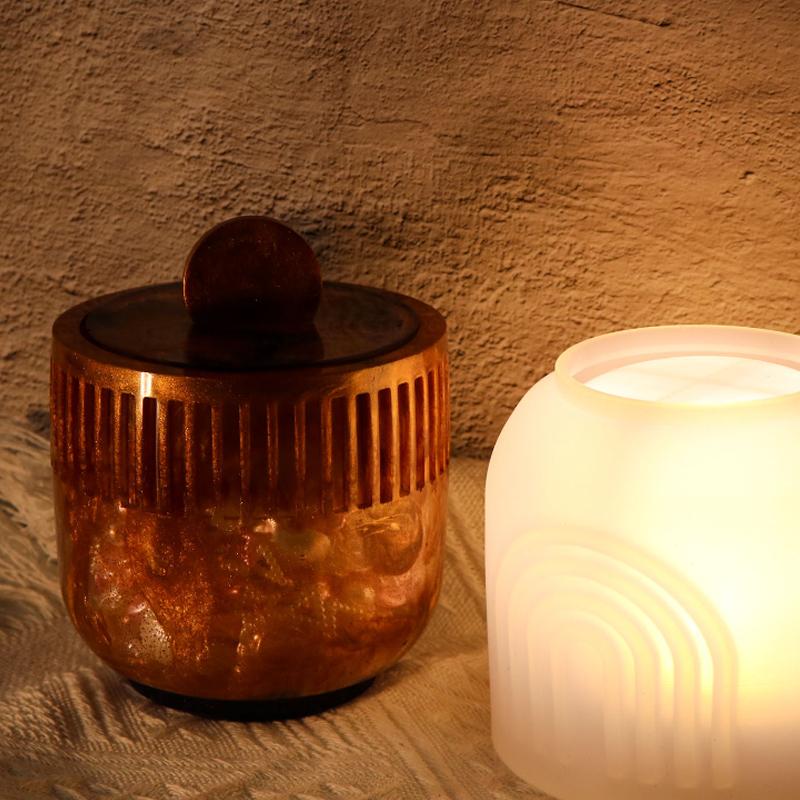 DL   DIY Resin Epoxy Mold Storage Box Silicone Mold Gypsum Aromatherapy Candle Cup