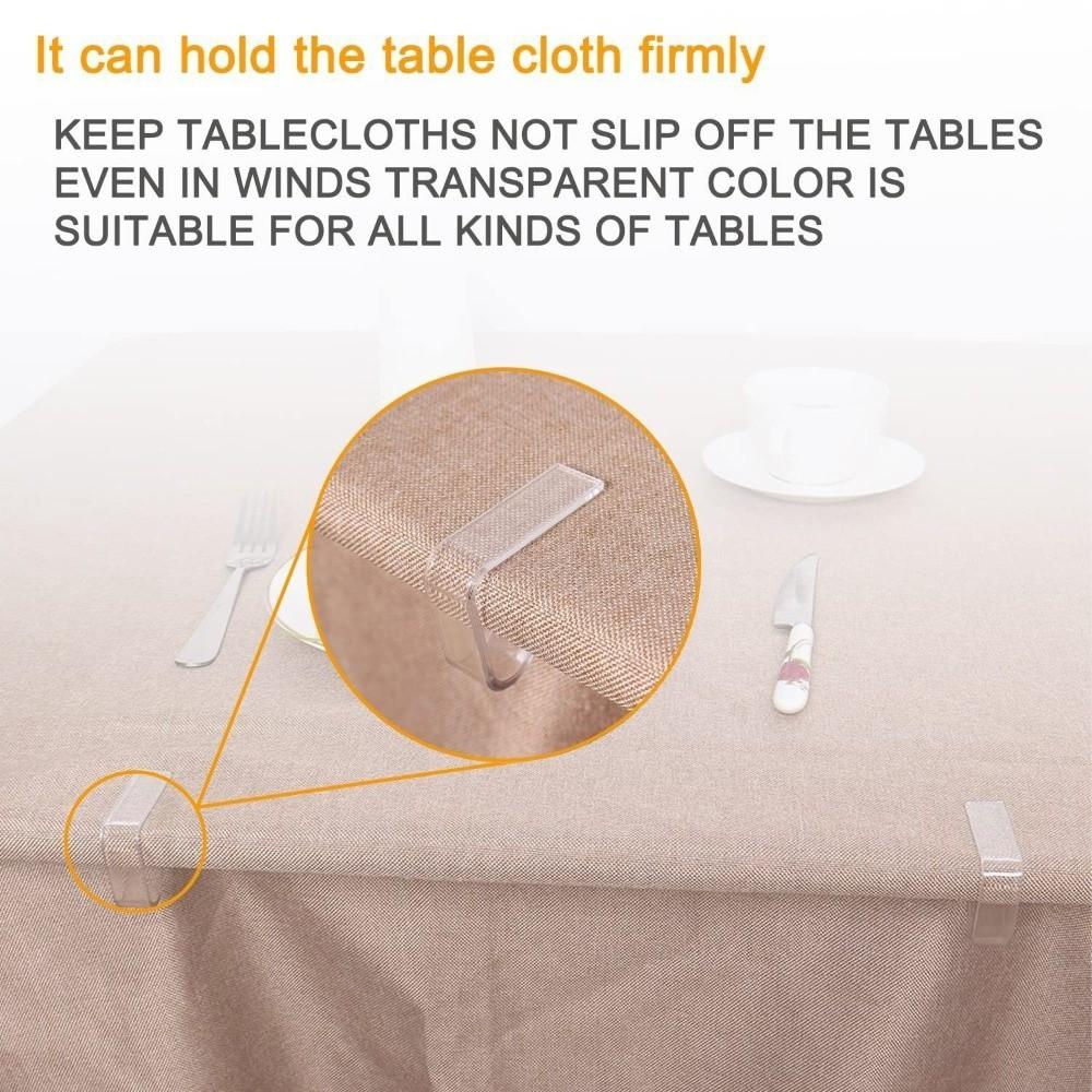 Plastic Tablecloth Clips Transparent Table Cover Holder Prom Clamps Table Cloth Holder Outdoor