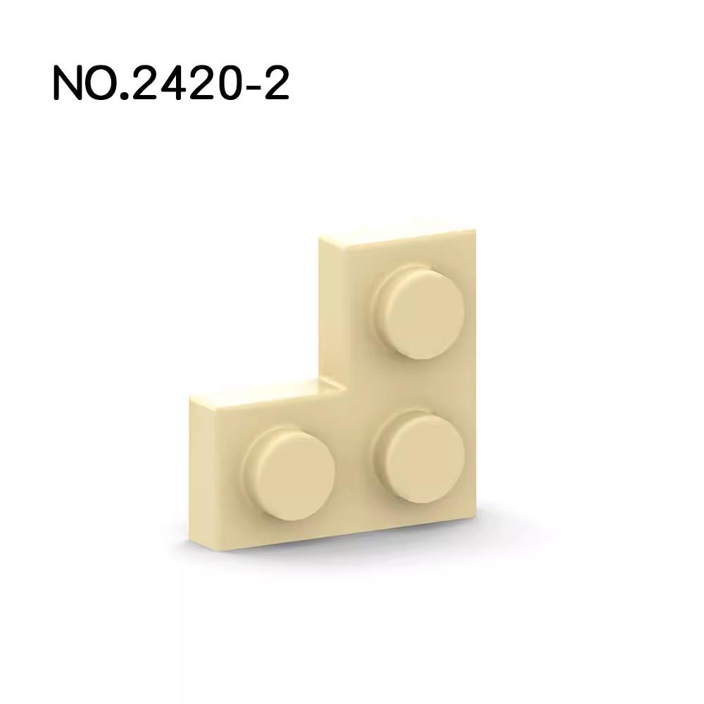 Non-Toxic 20Pcs Moc Parts 2420 Plate 2 X 2 Corner Compatible Bricks Diy Assmble Building Blocks Particle Kid Puzzle Brain Toy Gift