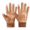 Gloves for Winter Anti Cold Windproof Warm Insulation Velvet Touch Screen Outdoor Cycling Driving Motorcycle Delivery Half Finger Leakage