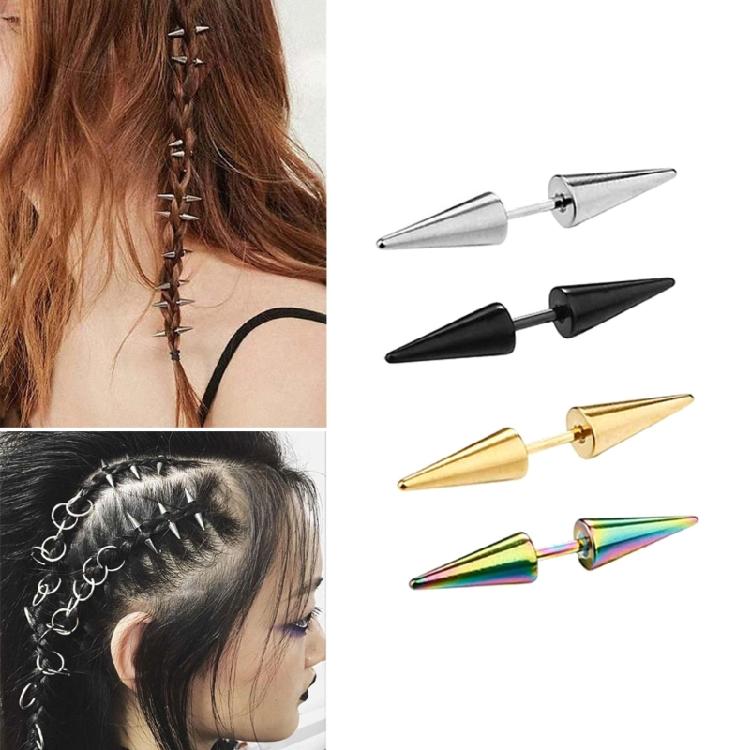 10 Pcs Spike Cone Stud Earrings Minimalist Piercing Jewelry Fashion Accessories