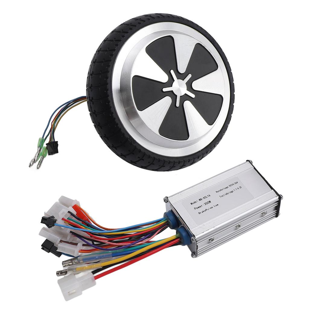 24 36V 350W Controller Rubber Aluminum Alloy Low Noise 6.5inch Hub Motor Wheel for Balance Bicycle