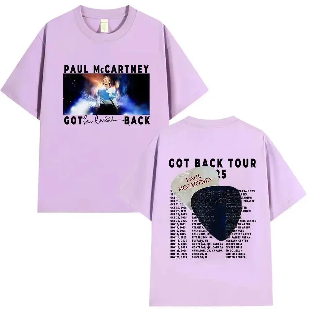 Paul Mccartney Got Back Tour 2025 New Graphic T Shirts Unisexs Wounisex Vintage Hip Hop Oversized Cotton Tshirt Fans Gift Streetwear