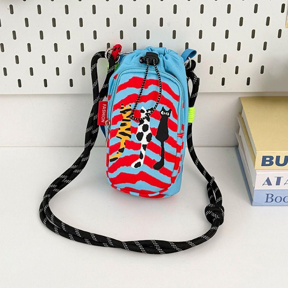 Borsa Portabottiglia Acqua Stile Dopamina Borsa Portatazza Termica Cartone Animato Tasca per Telefono Cellulare Uso Quotidiano