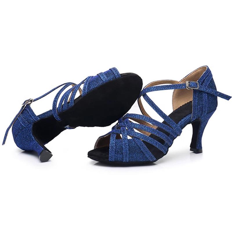 Latin Dance Shoes for Women Adult Sexy High Heels Ballroom Dance Shoes Tango Salsa Heeled 8cm