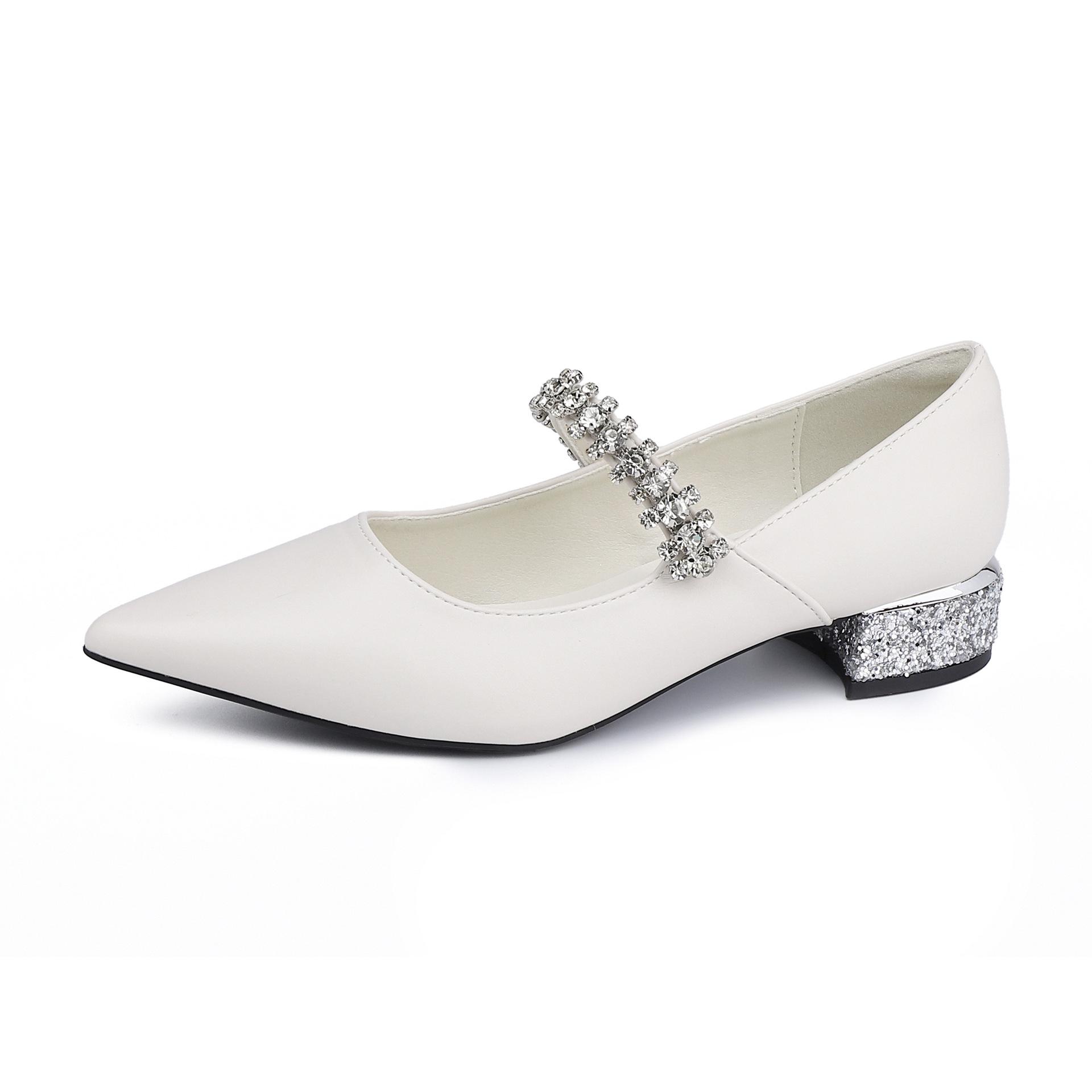 

Grape mother 2025 new thick-heeled single shoes women s rhinestones with pointed high heels French retro leopard print women s shoes 35