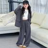 Spring Autumn Girls Blazer Suits Clothing Set Kids Jackets+Pants Loose Teenage Casual Outfits 4-14 Child Casual Costumes