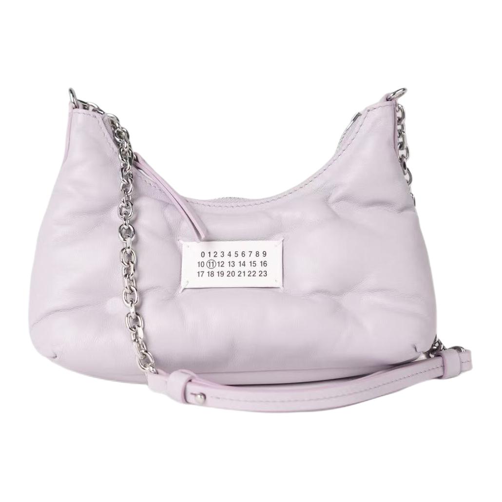 

Maison Margiela Glam Slam Iconic Logo Tag Chain Shoulder Strap Mini Crossbody Bag Women Bags Light-Purple SB1WG0021P4300T5166 Basic Set (Bag+Dust Bag)