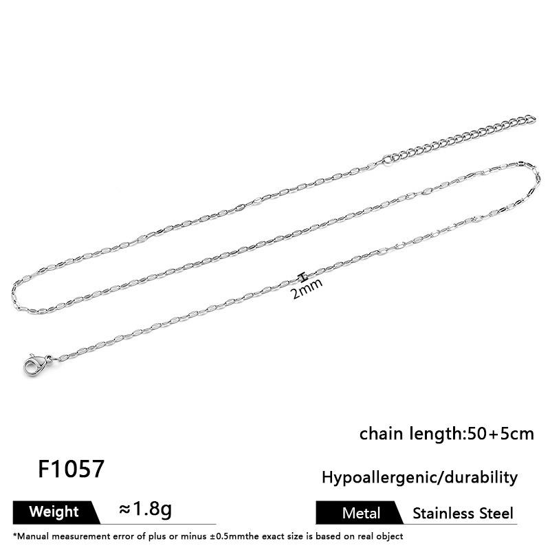 Multi-Size Titanium Steel Cuban, Figaro, Clavicle, and Hip Hop Chain Necklaces