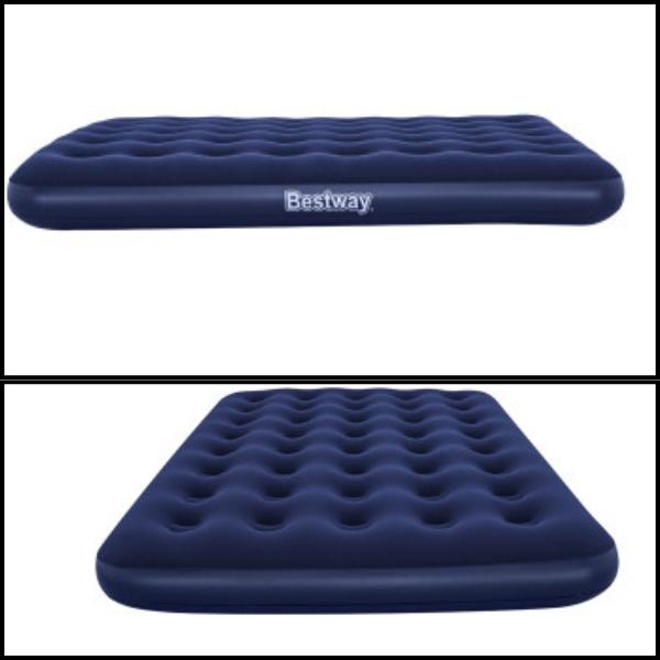 Large Double Velvet Mattress Bestway Soft 191×137×22 Navy Blue