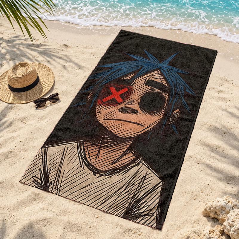 Gorillaz Microfiber Beach Towel Quick Dry Sand Free Lightweight Beach Towels for Travel Swimming Camping