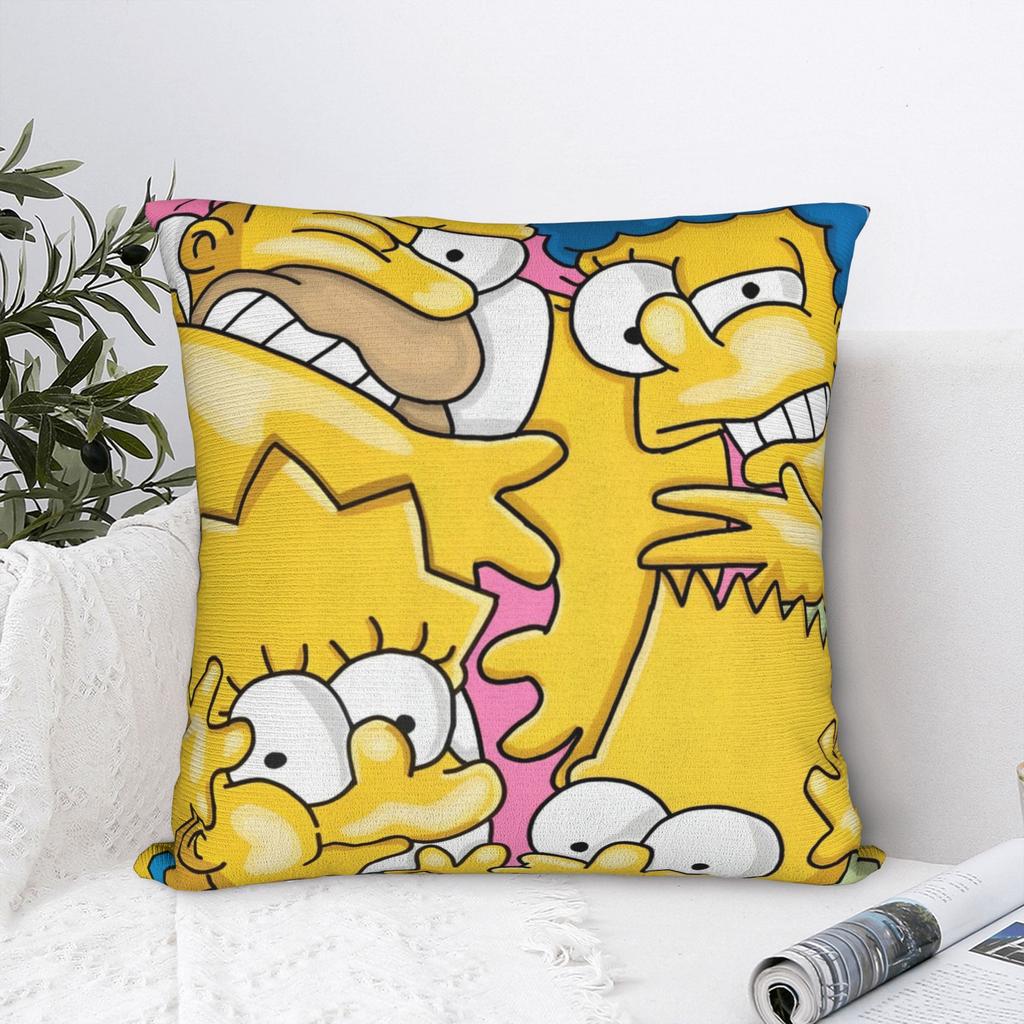 Decorative Pillowcases S-Simpsons Family Anime Accessories Car  Throw Pillow Case Cover Square Style Multi-Size