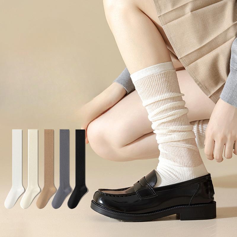 

Women s Summer Thin Fashion New Ballet Style Long Tube Pile Socks 1 pair хакі