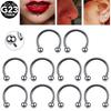 G23 Titanium Labret Piercings Stud Lip Rings Eyebrow Rings Cartilage Helix Tragus Piercing Horseshoe Ring Body Jewelry 16G