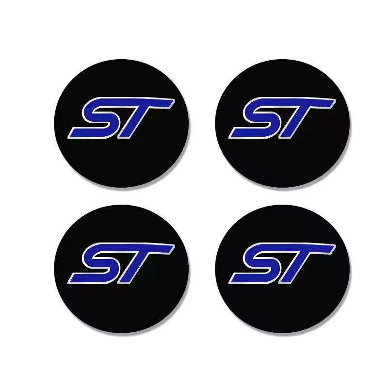 

4pcs 56MM 60MM ST Logo Emblem Car Wheel Center Caps Sticker Accessories For FORD Focus Kuga Explorer Mondeo Everest S-MAX