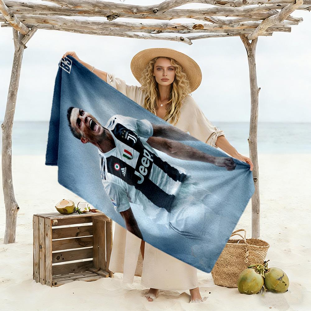 Ronaldo's Legacy Manchester United Beach Towel Super Soft & Absorbent Comfortable Lightweight