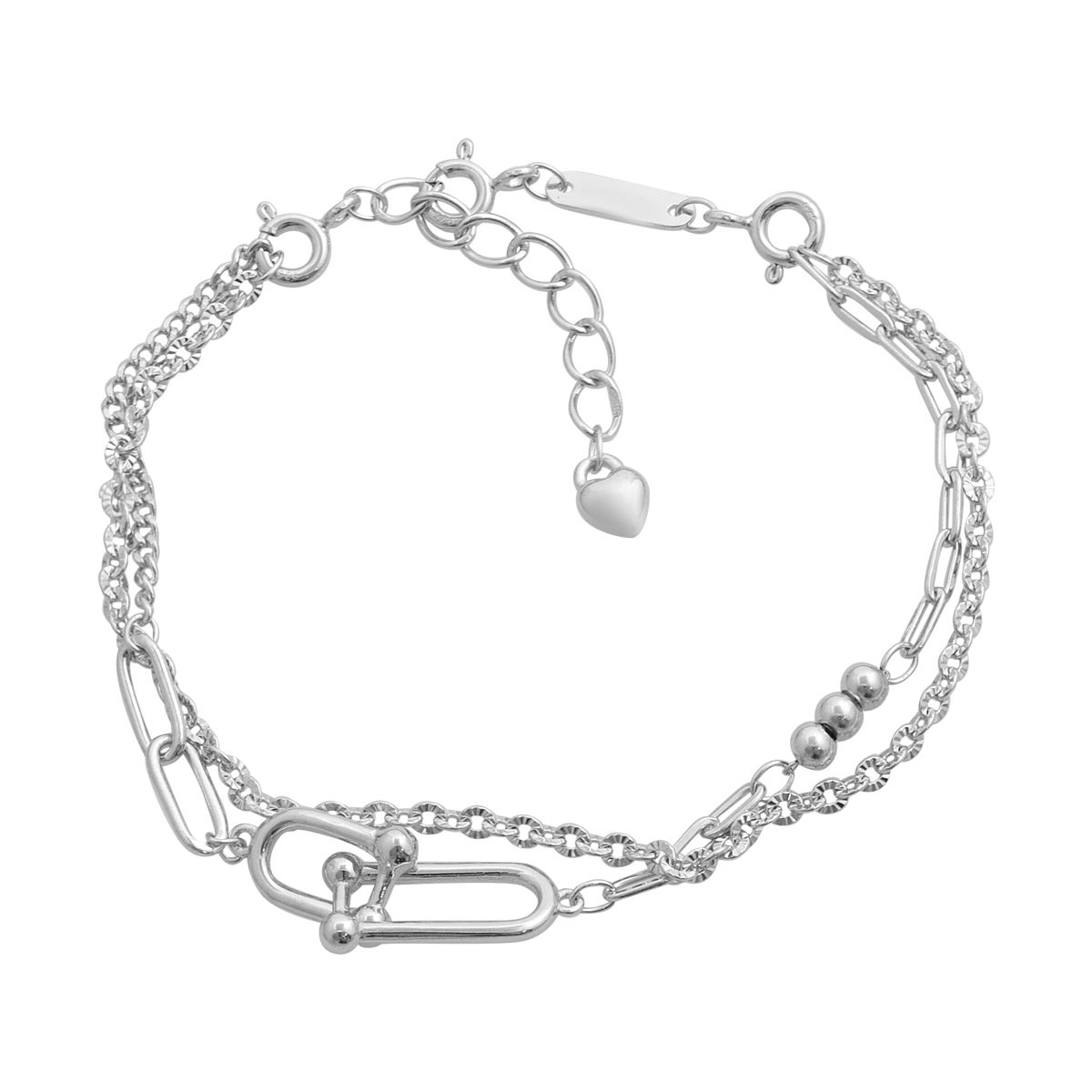 

Silver bracelet without stones, product weight 4.44 g (2177562) 17-20cm