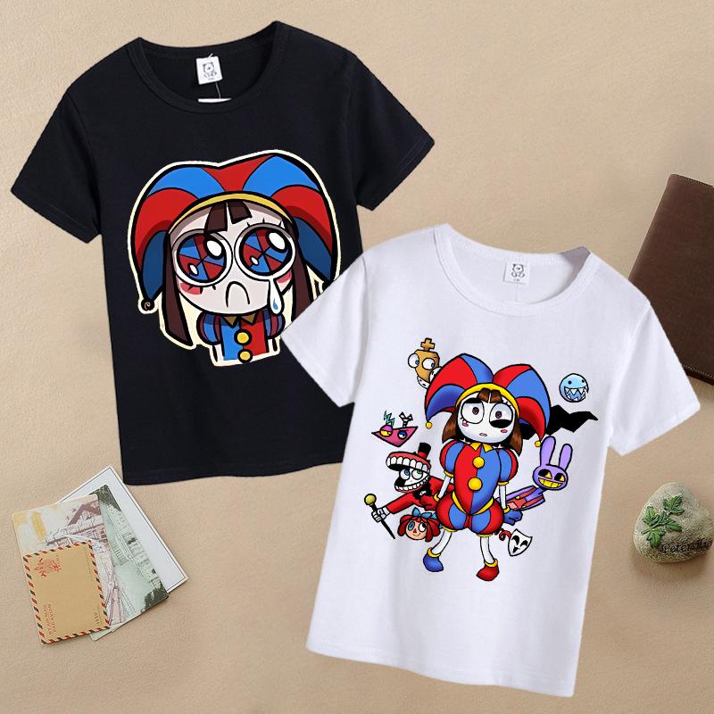The Amazing Digital Circus Children TShirt Cartoon Printed T Shirts Boys Casual Sports Short Sleeves Tops Summer Kids Clothing