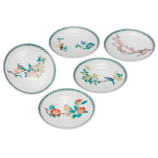 

Kutani ware plates complete set of flowers and Iwataya No. 5.2 birds, K8-65