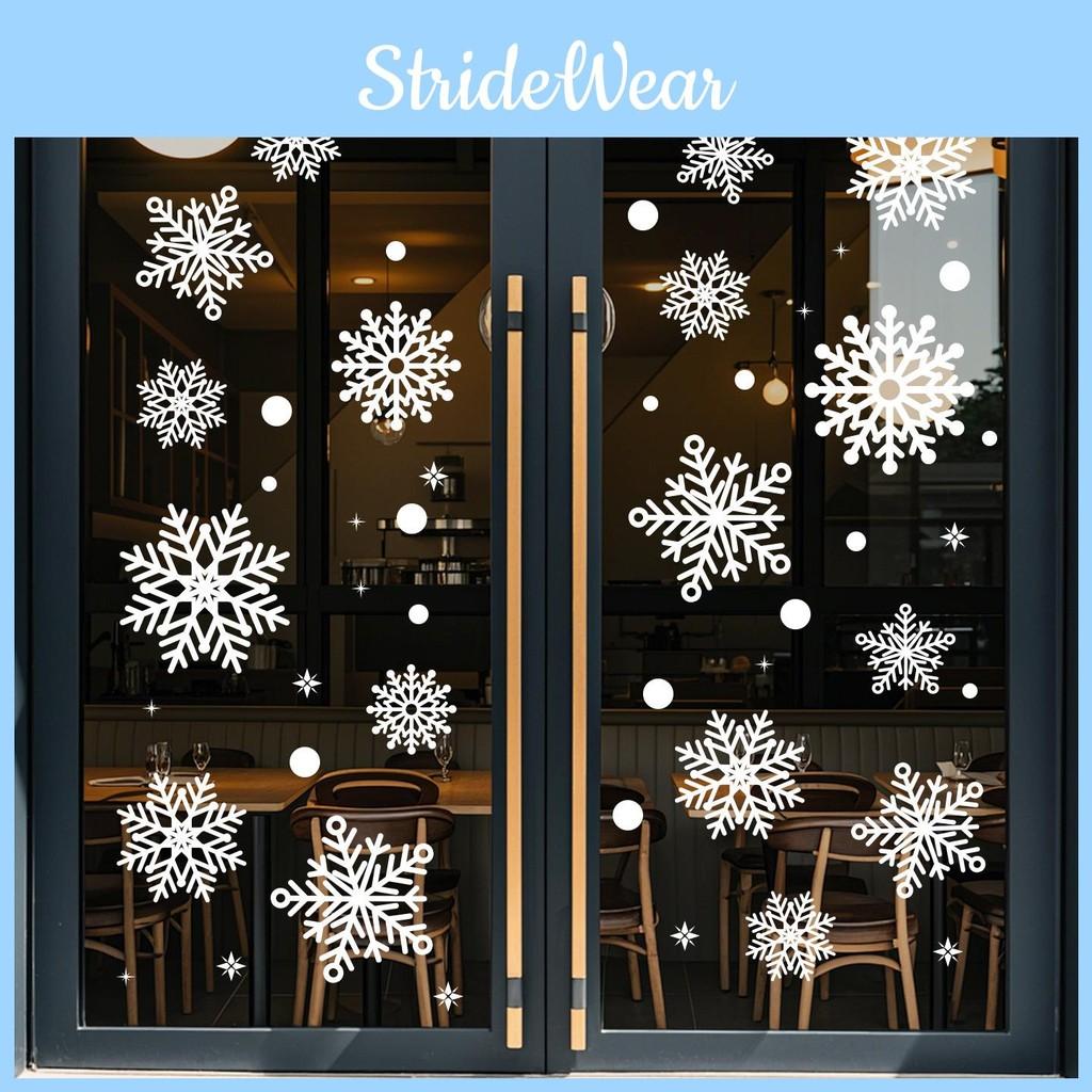 Christmas Stickers Window Set With Snowflake Design For Decoration Festive
