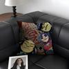 GGorillaz Band Cushion Cover Natural Linen Organic Fabric DoubleSided Printing Sofa Home Decor Gift Pillow Case