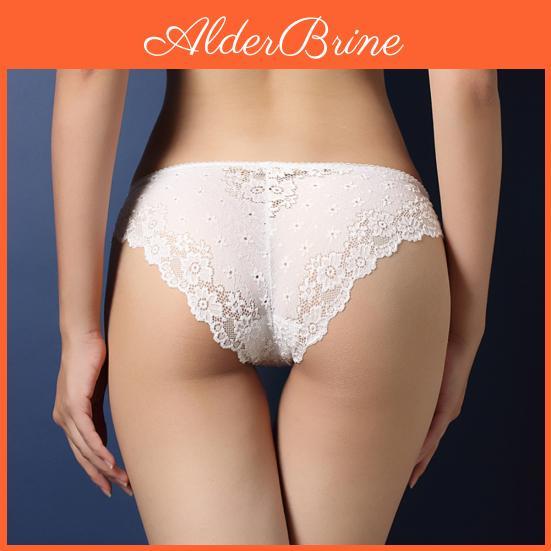 Solid Women Sexy Color Low Rise Lace Hollow Out Briefs Hip Lift Underwear Panty