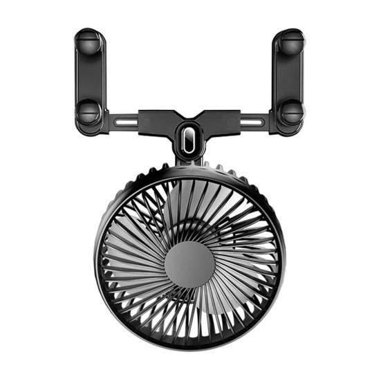 

Вентилятор салона автомобиля Вентилятор автомобиля Электрический вентилятор для грузовика Вращающийся на 360 градусов Большая мощность Сильный ветер Не блокирует вид Вентилятор охлаждения автомобиля чёрный