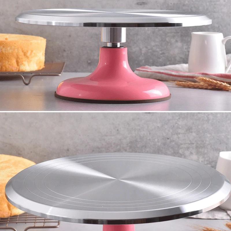12 INCH Baking Tools Aluminum Alloy Birthday Cake Turntable Plastic Ceramic Turntable Glass Turntable Flower Mounting Table