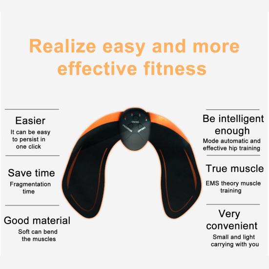 Hips Trainer Stimulator U-Shaped Cushion Remote Control Electronic Muscle Toner Smart Wearable Butt Lifting Machine