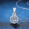 Moissanite Necklace Women 1ct D Color Starry Sky 6.5mm Cross Chain Fashion Jewelry