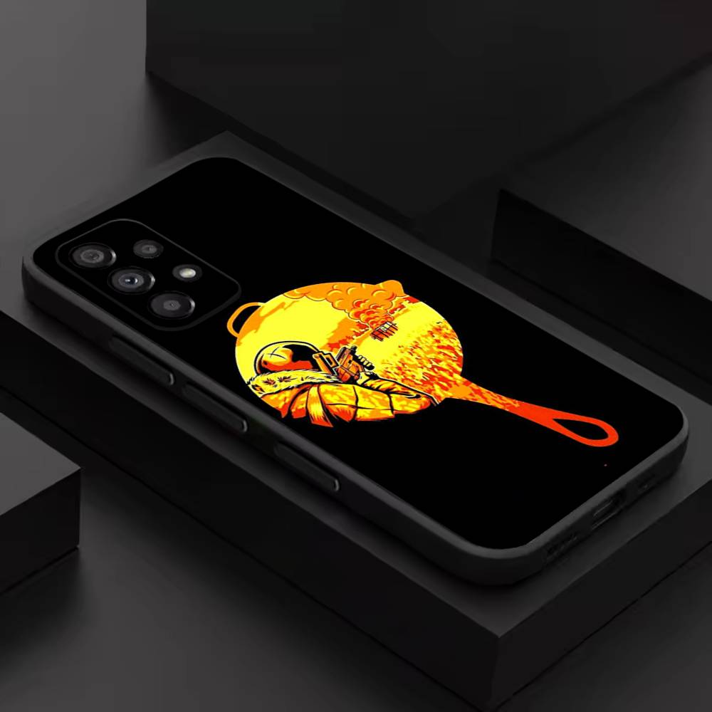 Cute P-PUBG Game Funny Phone Case For Samsung S 9,10,21,30,22,23,24,25,26,Ultra,Plus,Lite,FE,4,5G Black Soft Case