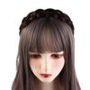 Non-slip Fishbone Braid Headband Wide Women Hair Hoop Twisted Wig Headband  Daily Casual