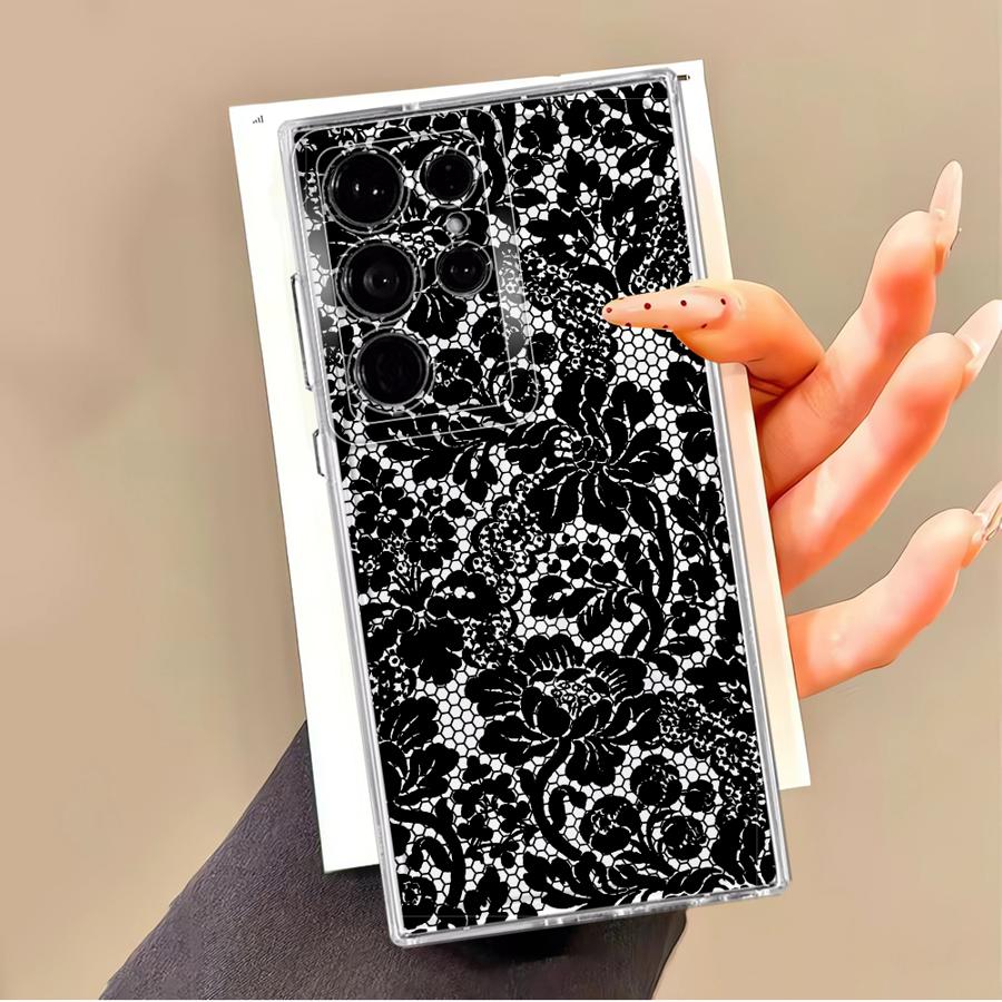 Case for Samsung Galaxy S24 Note 20 Ultra 10 S25 Edge S22 FE S23 Ultra S26 S21 S20 Plus Phone Cover Sexy Lace