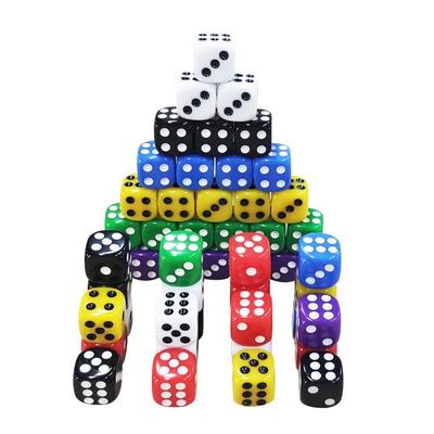 12mm Acrylic Rounded Dice for KTV, Bar, Home, Sieve & Mahjong Games